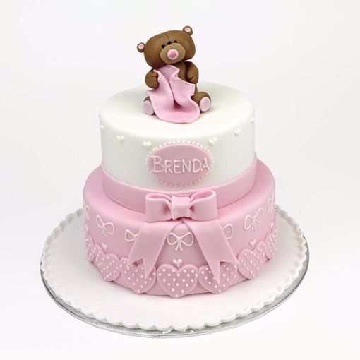Afbeelding van Brenda pink bear taart