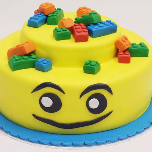 Afbeelding van Lego blokjes taart
