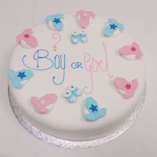 Afbeelding van (GT002) Gender reveal taart   12 personen