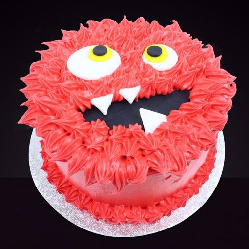 Afbeelding van Halloween Monster taart rood