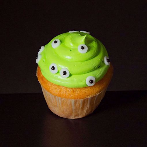 Afbeelding van Halloween muffin (Groen griezeltje)