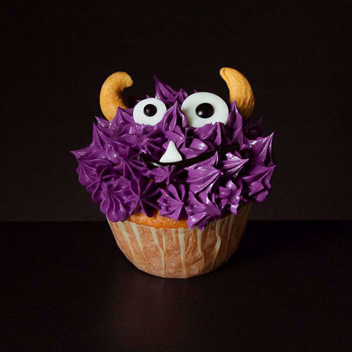 Afbeelding van Halloween muffin (Griezeltje paars) (BNM)
