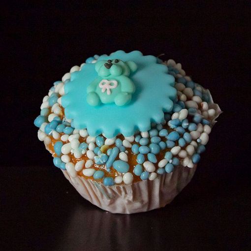 Afbeelding van Muffin baby beertje blauw
