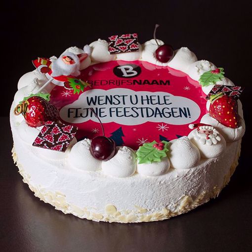 Afbeelding van Kerst logotaart middel (12 pers.)