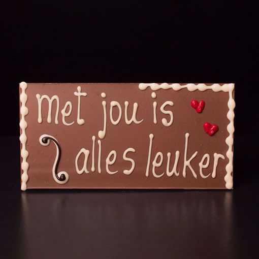 Afbeelding van Choco Tablet "Met jou is alles leuker"