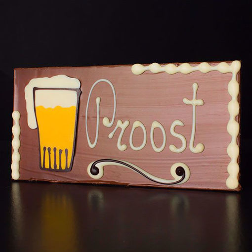 Afbeelding van Chocolade Reep "Proost"