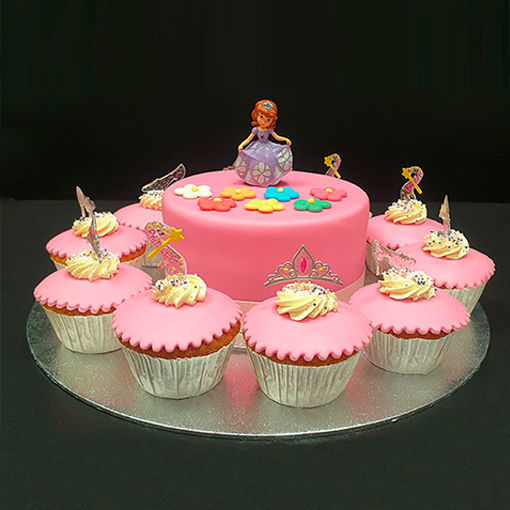 Afbeelding van (M054) Cupcake taart prinses