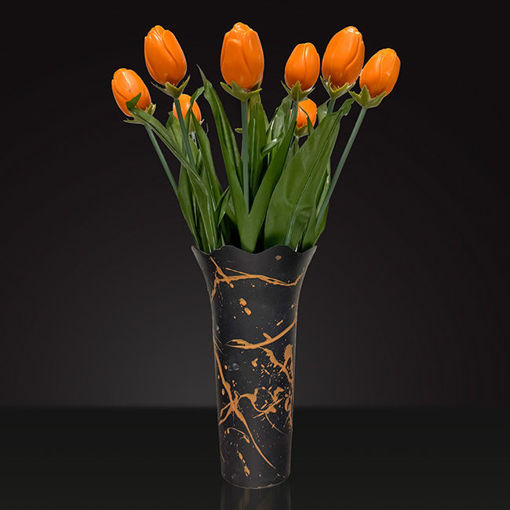 Afbeelding van Chocolade Vaas met Tulpen