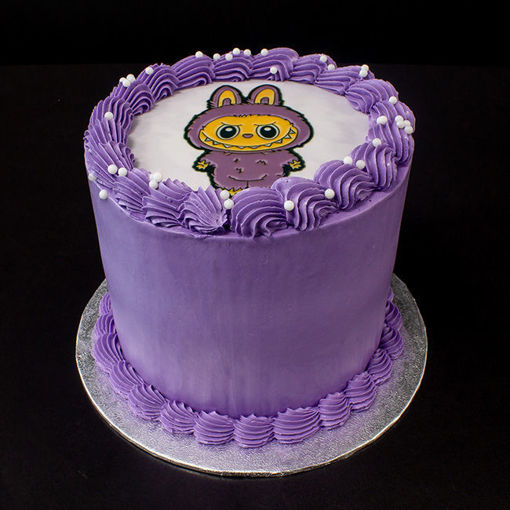 Afbeelding van Purple Labubu Taart