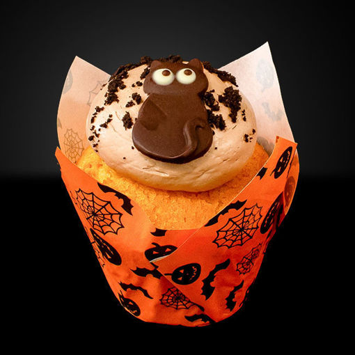 Afbeelding van Halloween Muffin Zwarte Kat