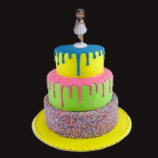 Afbeelding van Colorful candy party taart