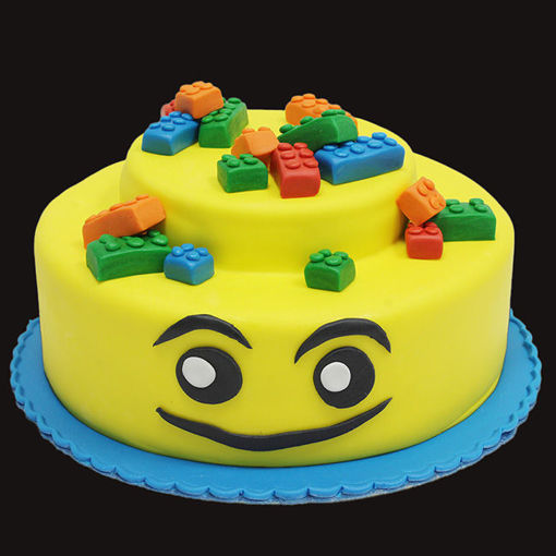 Afbeelding van Lego blokjes taart