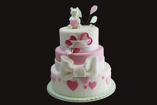 Afbeelding van Pink hearts and bow