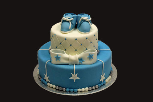 Afbeelding van Blauw Babyschoen