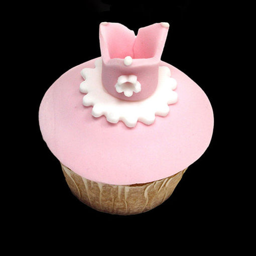 Afbeelding van Muffin baby kroontje roze