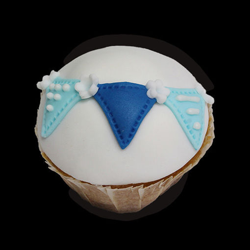 Afbeelding van Muffin blauwe vlag